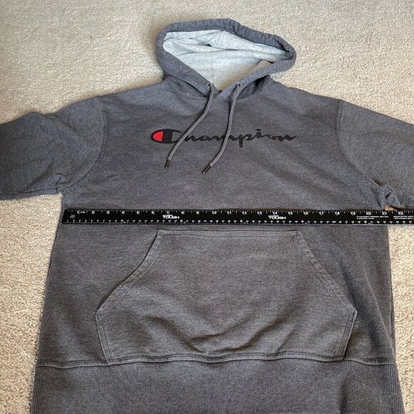 Champion Men's Powerblend Hoodie Sweatshirt Size M Fleece Graphic Logo Pullover - Picture 7 of 11